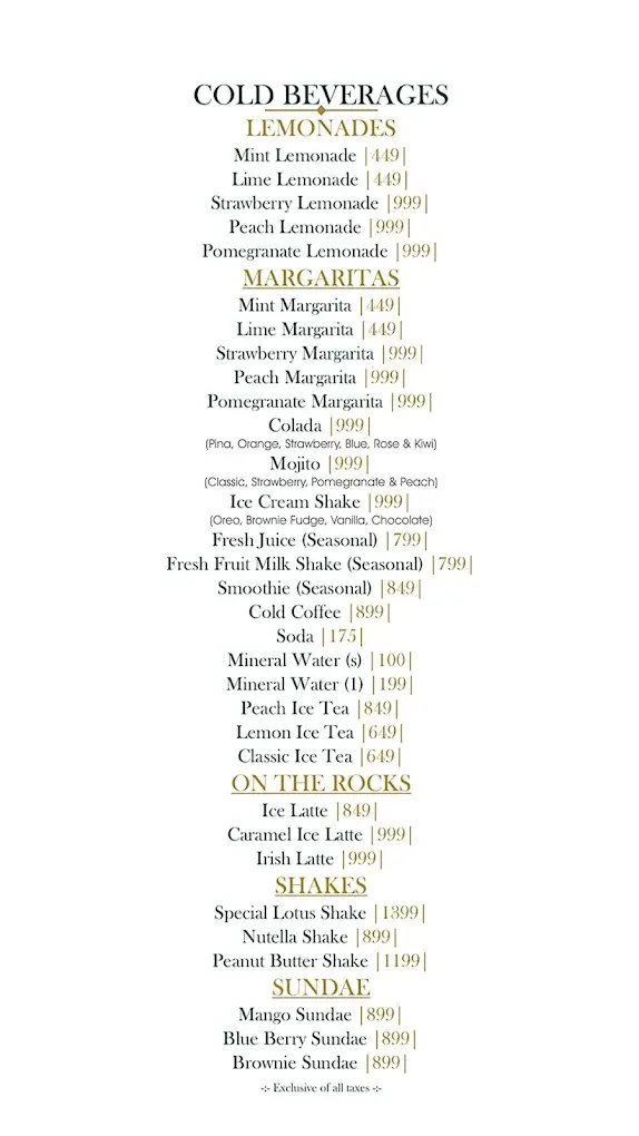 Aurum Cafe menu, page 2