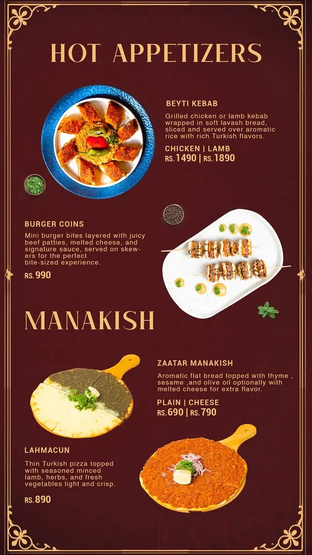 Basha Istanbul menu, page 5