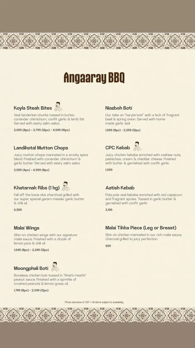 Bawa & Co menu, page 3