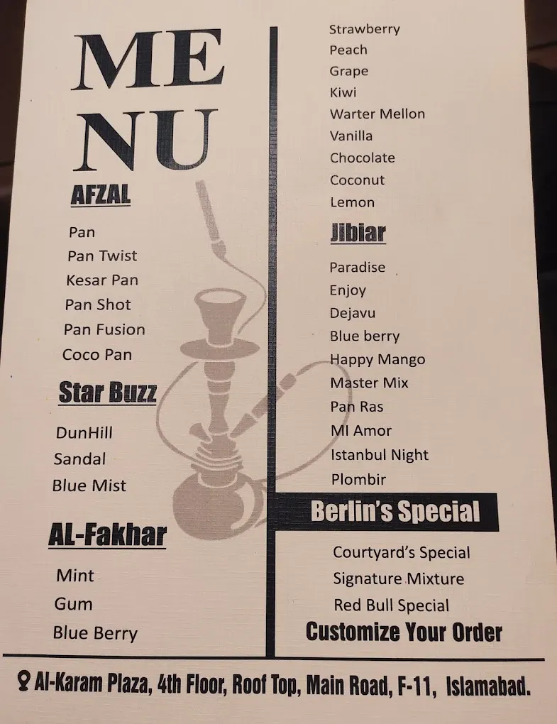 Berlin Courtyard Cafe menu, page 2