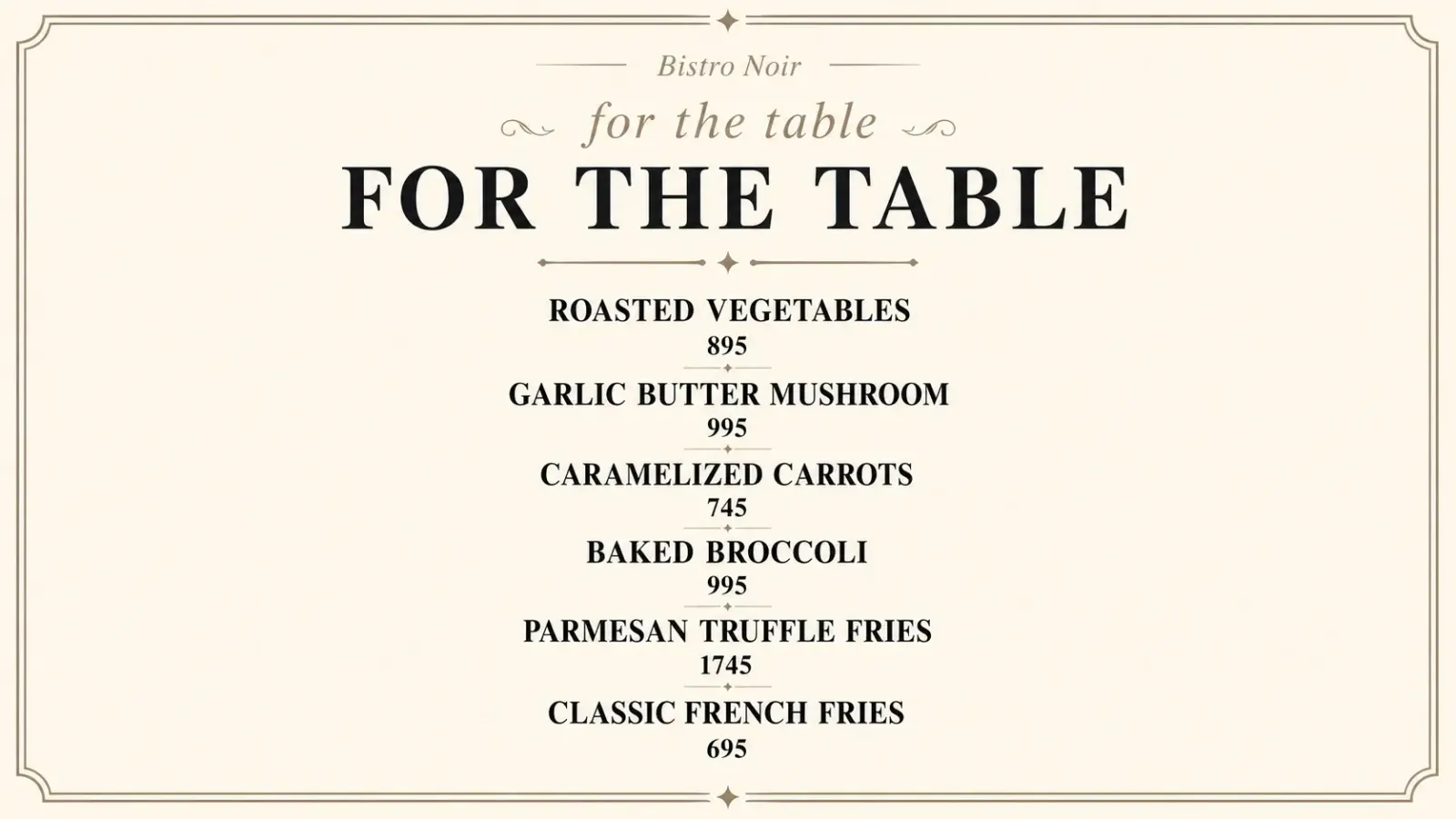 Bistro Noir menu, page 2