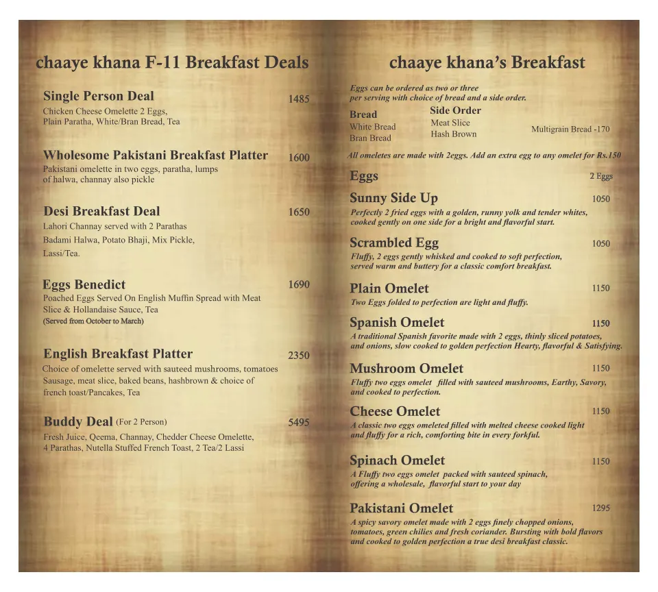 Chaaye Khana menu, page 4