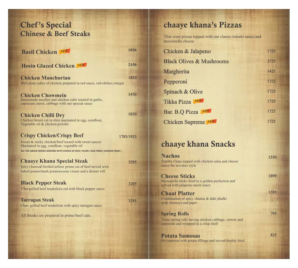 Chaaye Khana menu, page 5