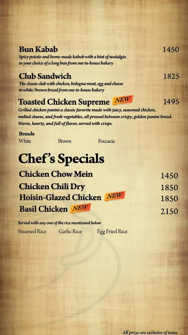 Chaaye Khana menu, page 5