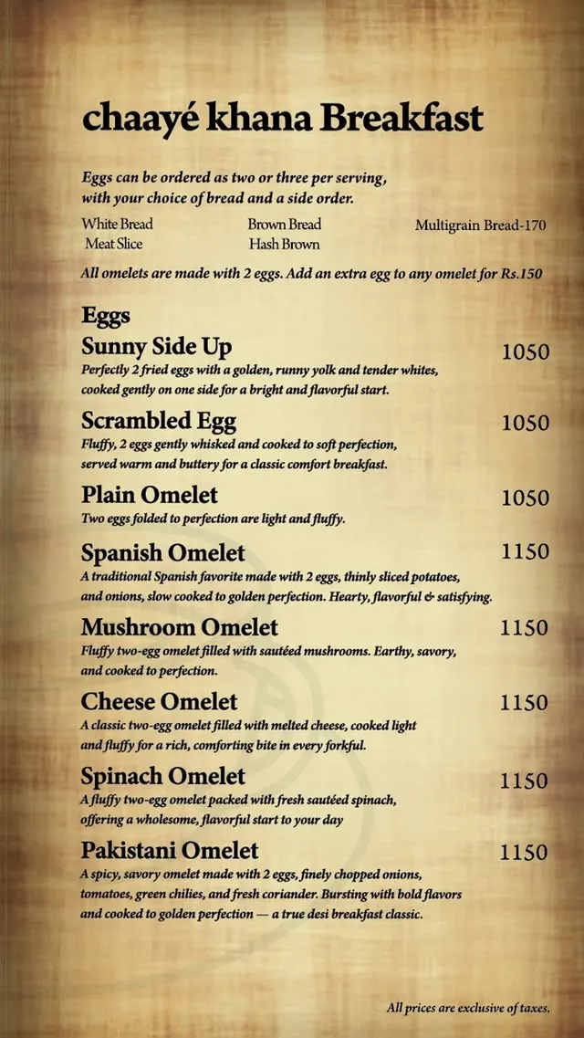 Chaaye Khana menu, page 6
