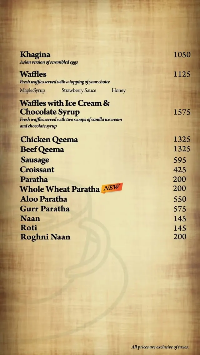 Chaaye Khana menu, page 8