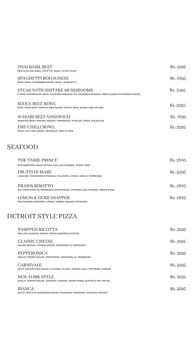 DAHLIA Islamabad menu, page 3