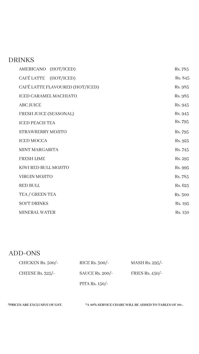 DAHLIA Islamabad menu, page 4