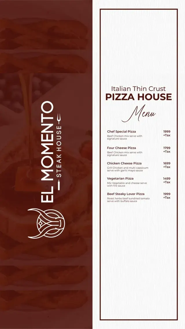 El Momento menu, page 3