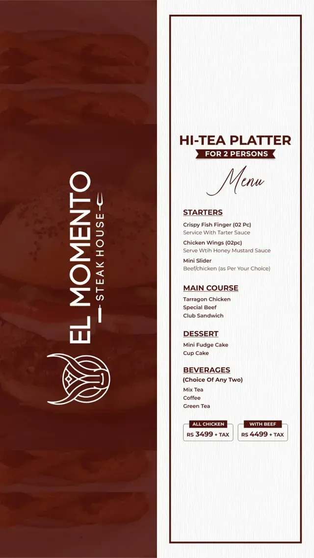 El Momento menu, page 4