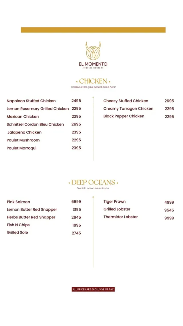 El Momento menu, page 6