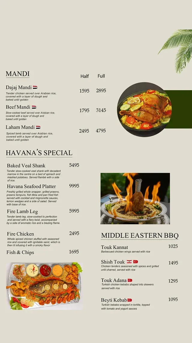 Havana Terraces menu, page 2