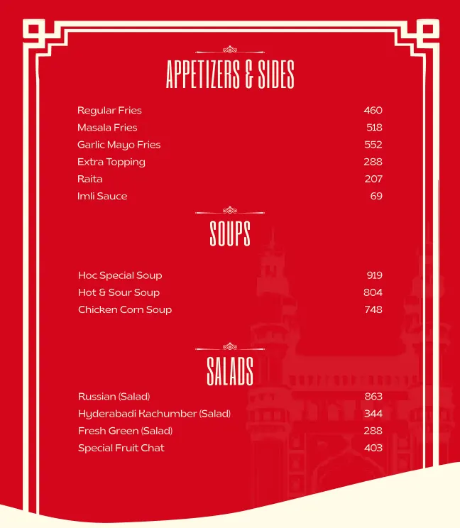 House of Chilli menu, page 4