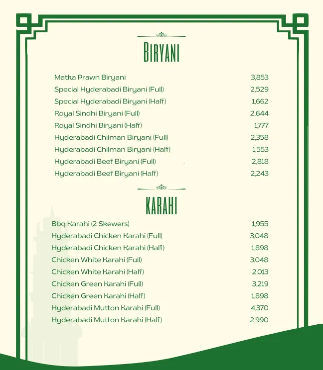 House of Chilli menu, page 7
