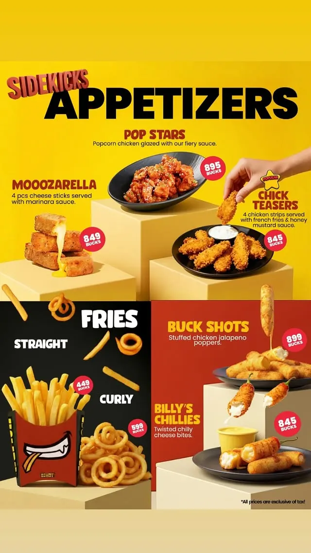 Howdy Centaurus menu, page 1