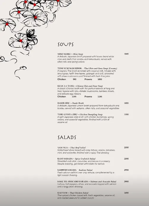 Kurohana menu, page 3