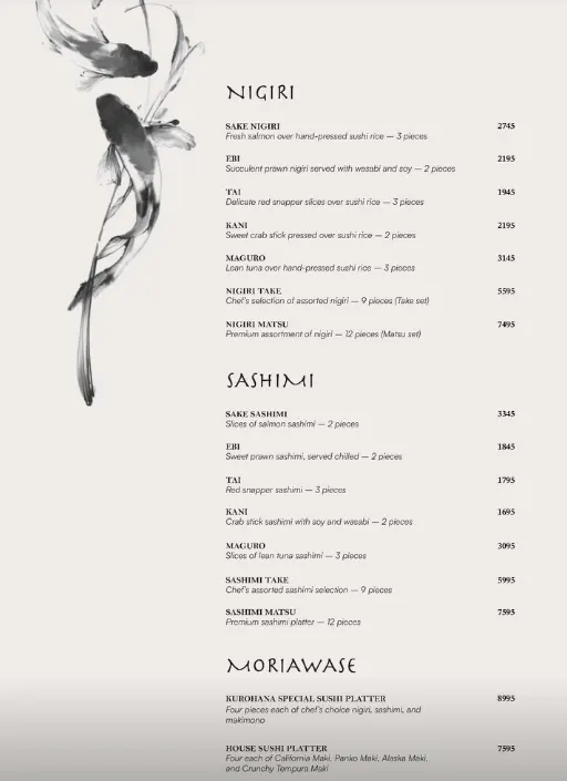 Kurohana menu, page 5