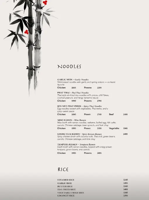 Kurohana menu, page 8