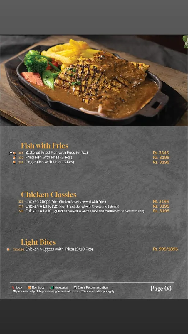 Monal Downtown menu, page 4