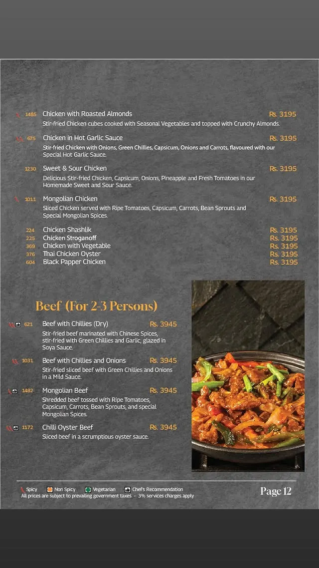 Monal Downtown menu, page 7
