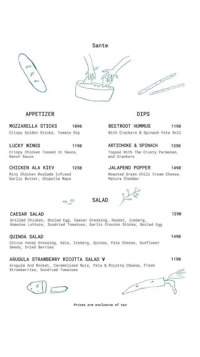 Sante menu, page 4