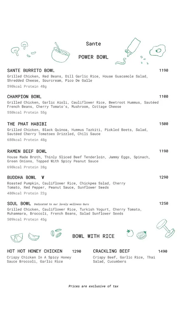 Sante menu, page 6