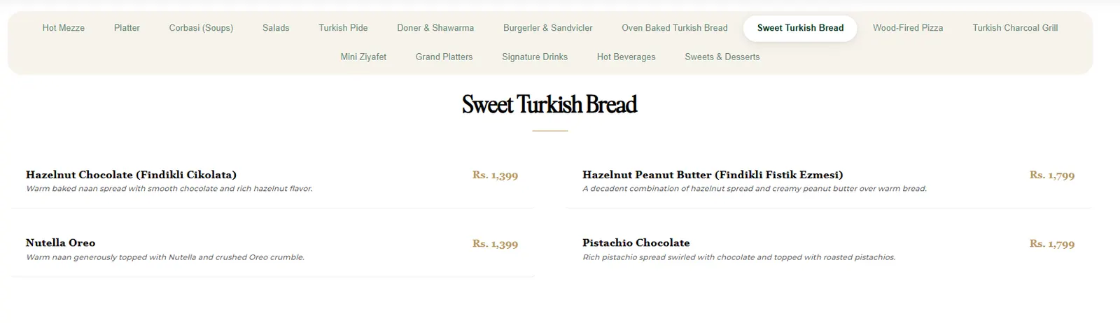 SUFRA Turkish & Mediterranean menu, page 9