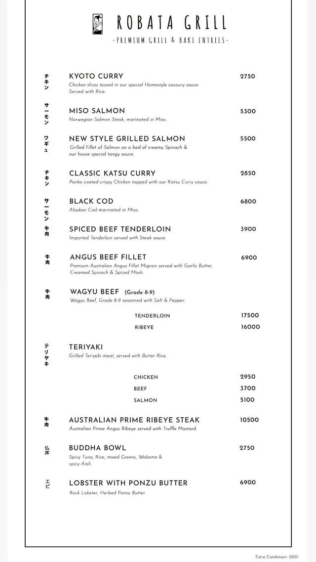 Sumo menu, page 2