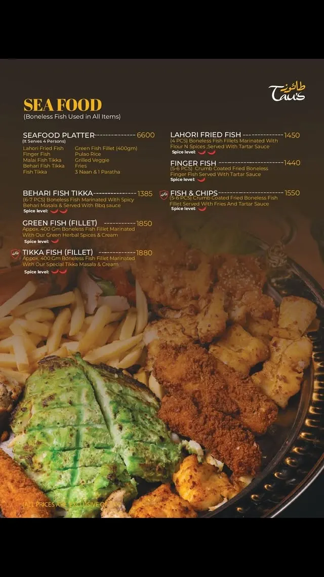 Taus Beverly menu, page 8