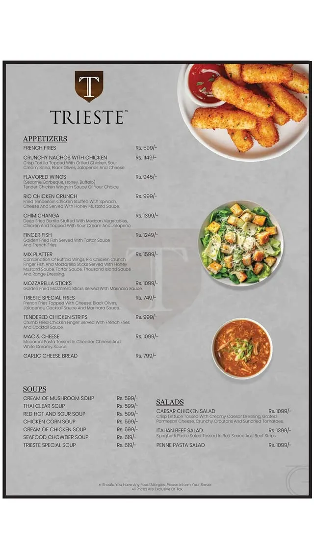 The Grand Central menu, page 10