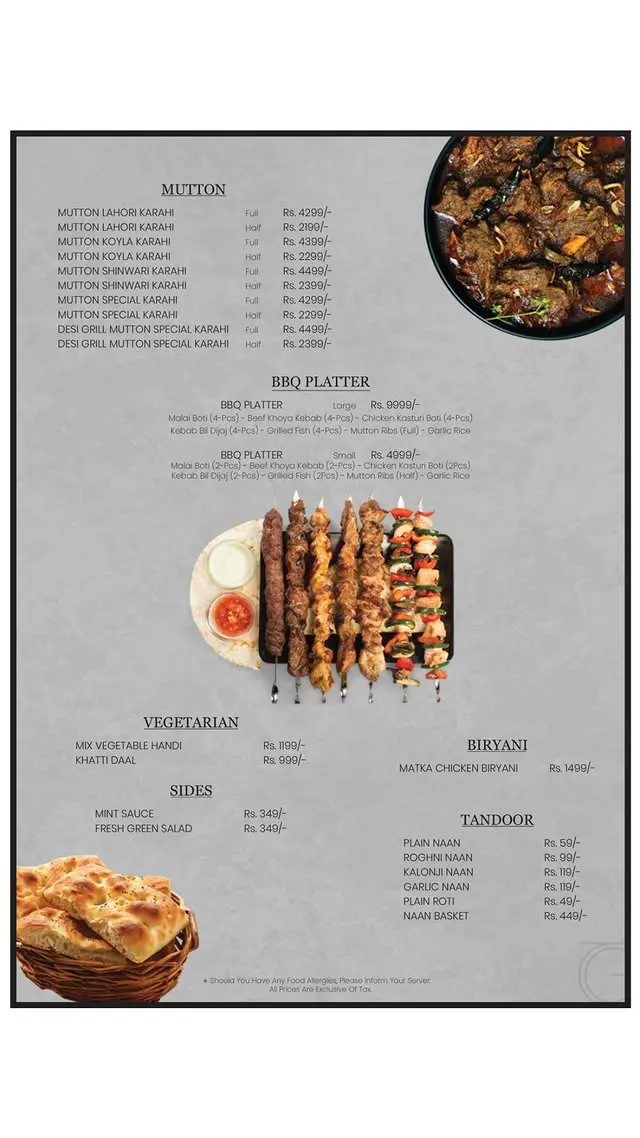 The Grand Central menu, page 2
