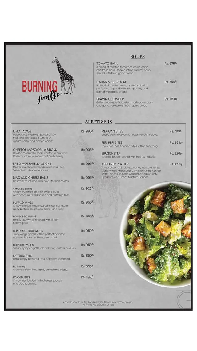The Grand Central menu, page 3