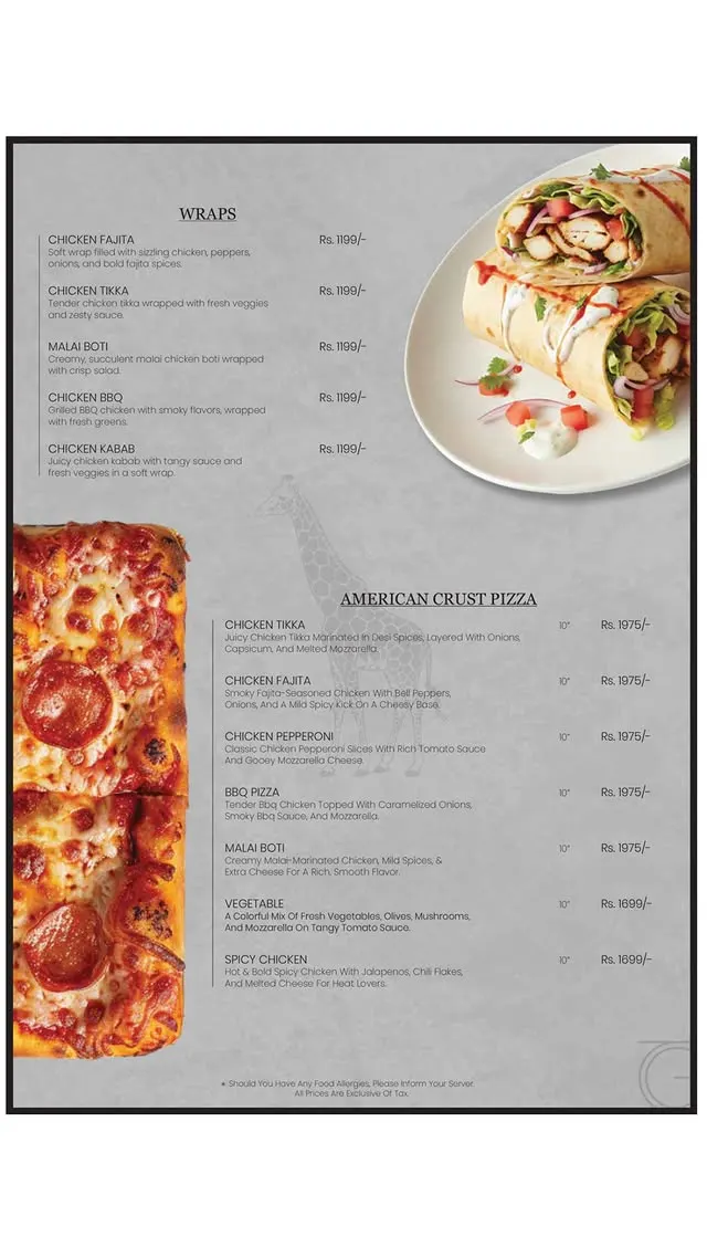 The Grand Central menu, page 7