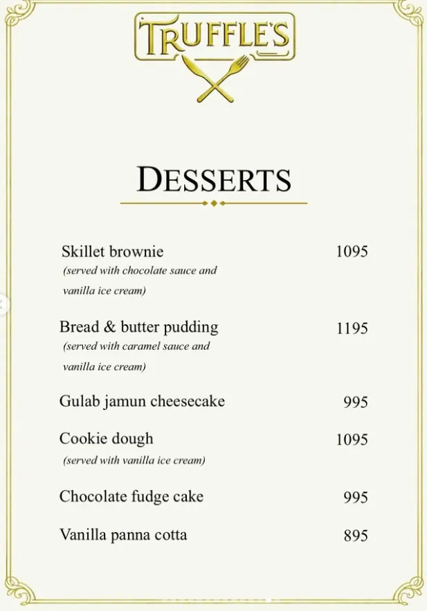 Truffles Restaurant menu, page 6