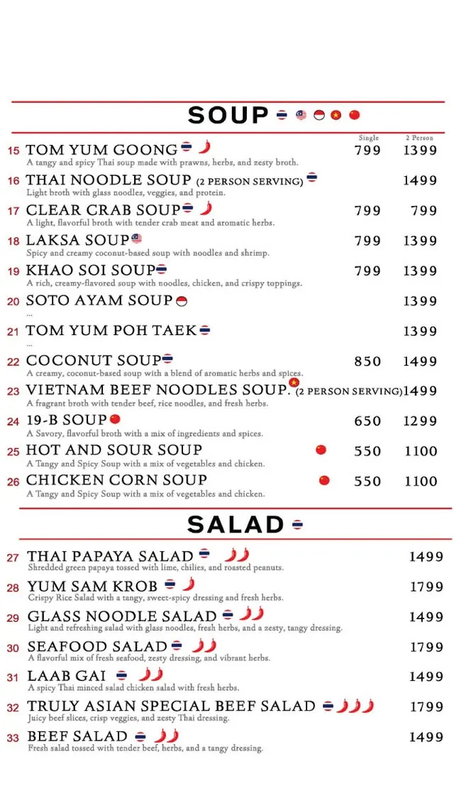 Truly Asian Cuisine menu, page 3