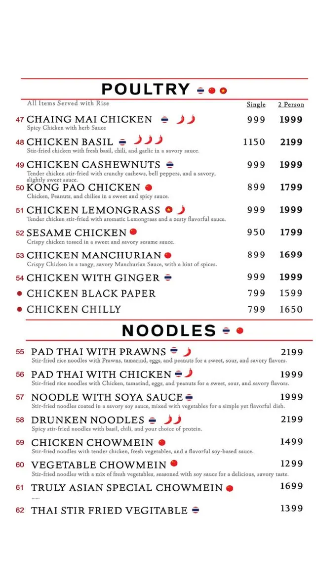 Truly Asian Cuisine menu, page 5