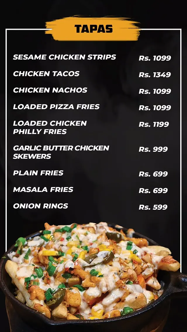 Wild Wings menu, page 1