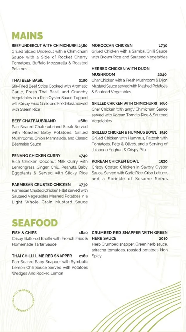Xander's menu, page 1