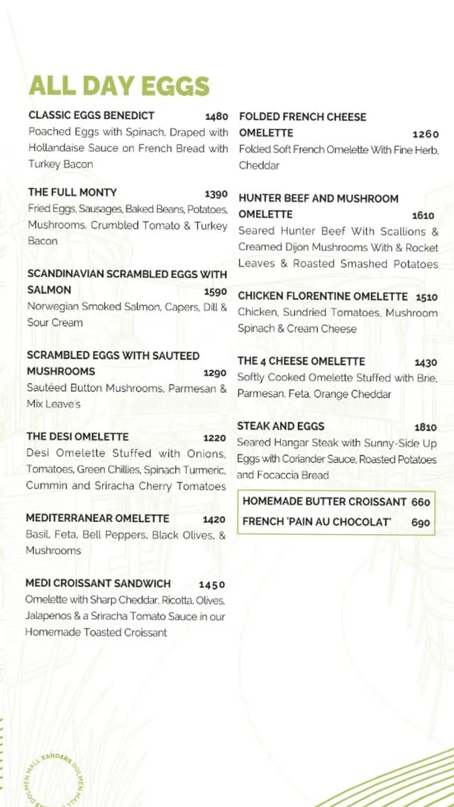 Xander's menu, page 2