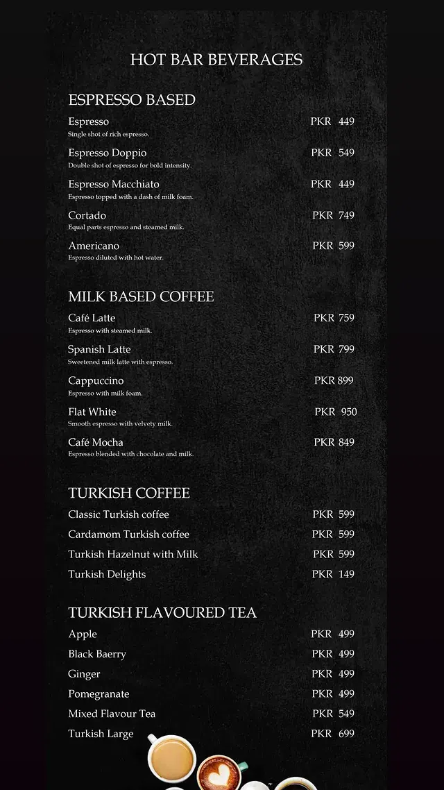 Yara Restaurant, Cafe & Hookah Lounge menu, page 4
