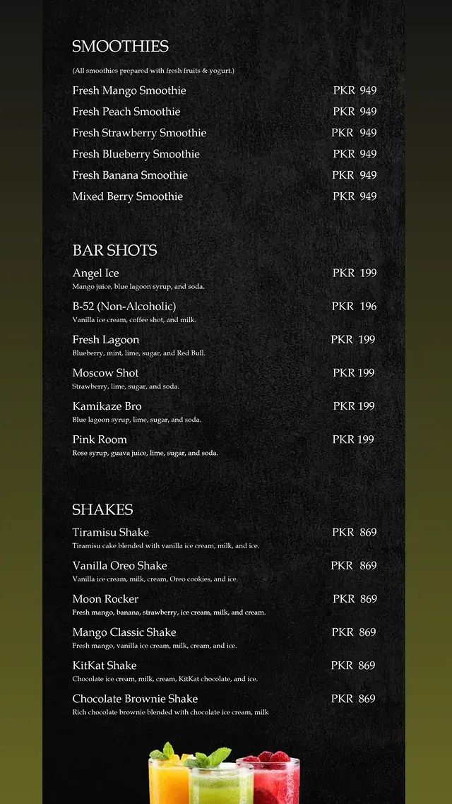 Yara Restaurant, Cafe & Hookah Lounge menu, page 7