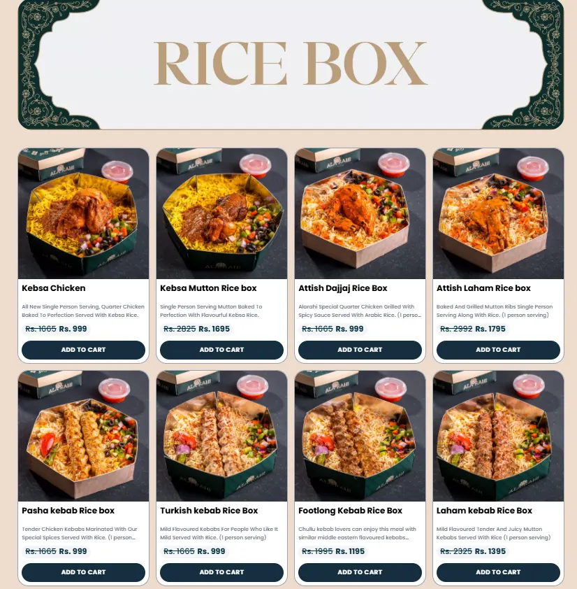 Ala Rahi menu, page 3