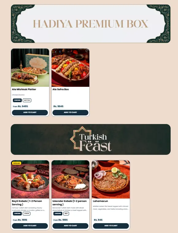 Ala Rahi menu, page 5