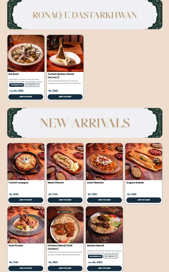 Ala Rahi menu, page 6