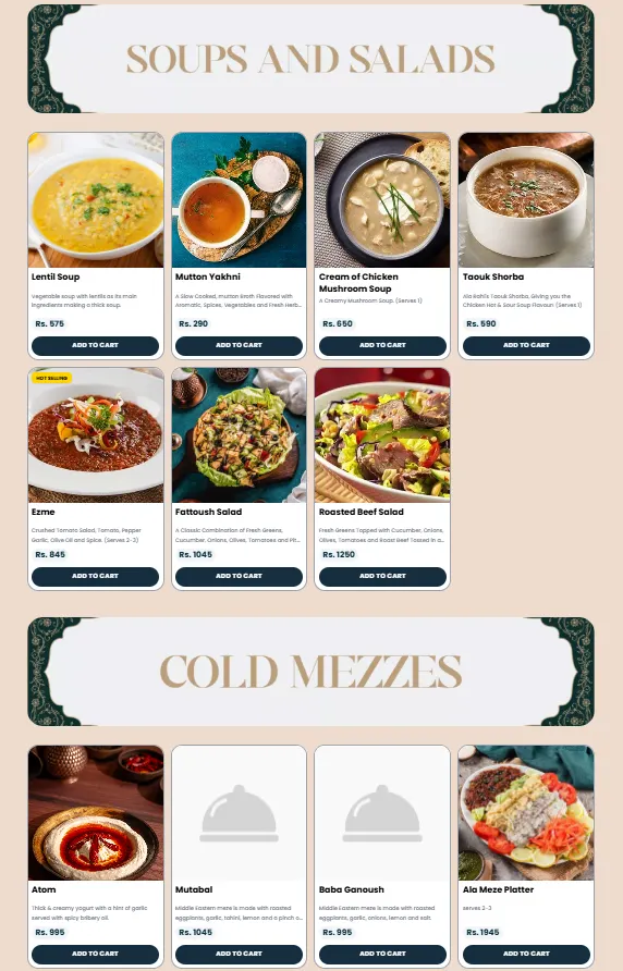 Ala Rahi menu, page 7