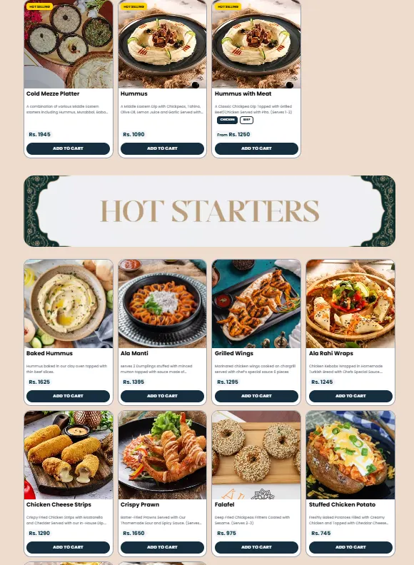 Ala Rahi menu, page 8