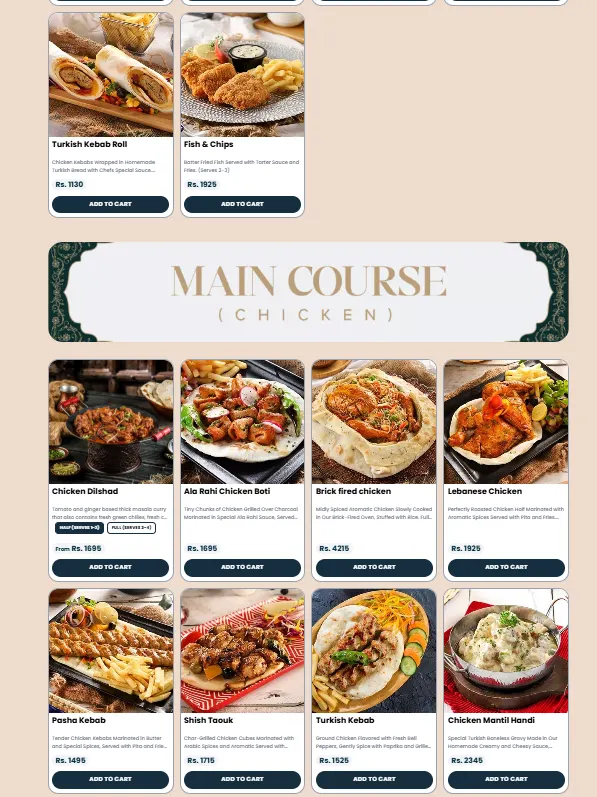 Ala Rahi menu, page 9
