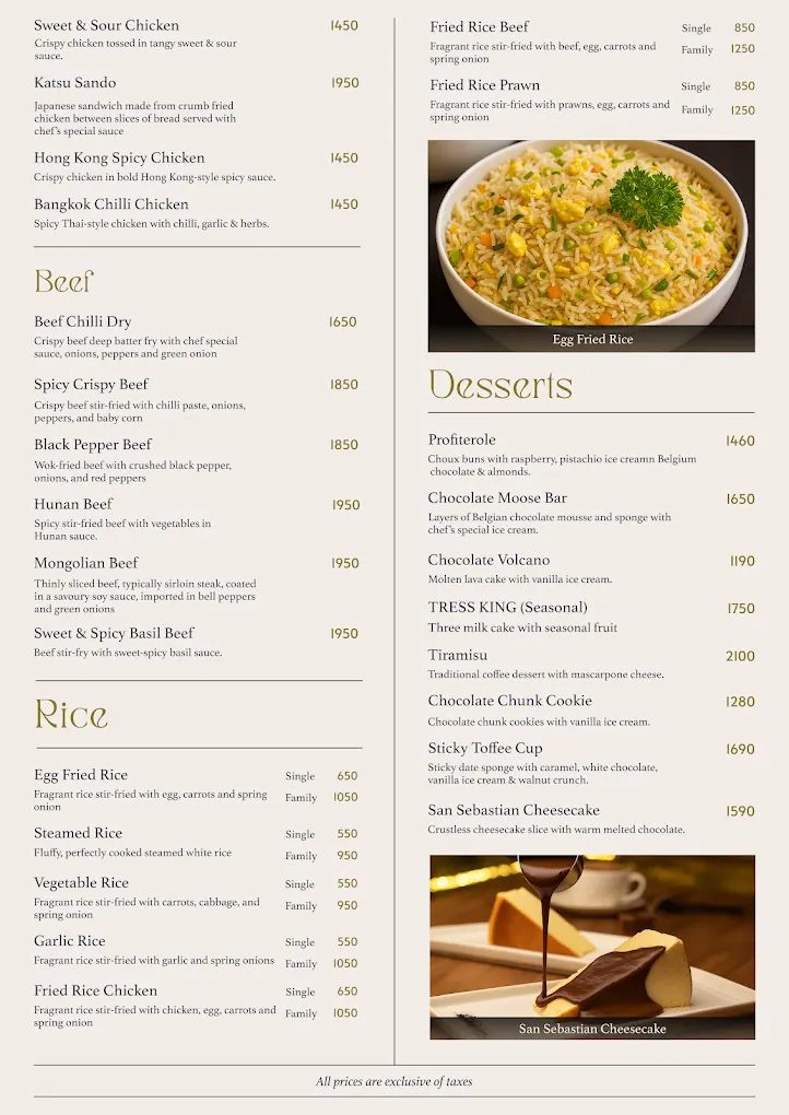 Aristo menu, page 4