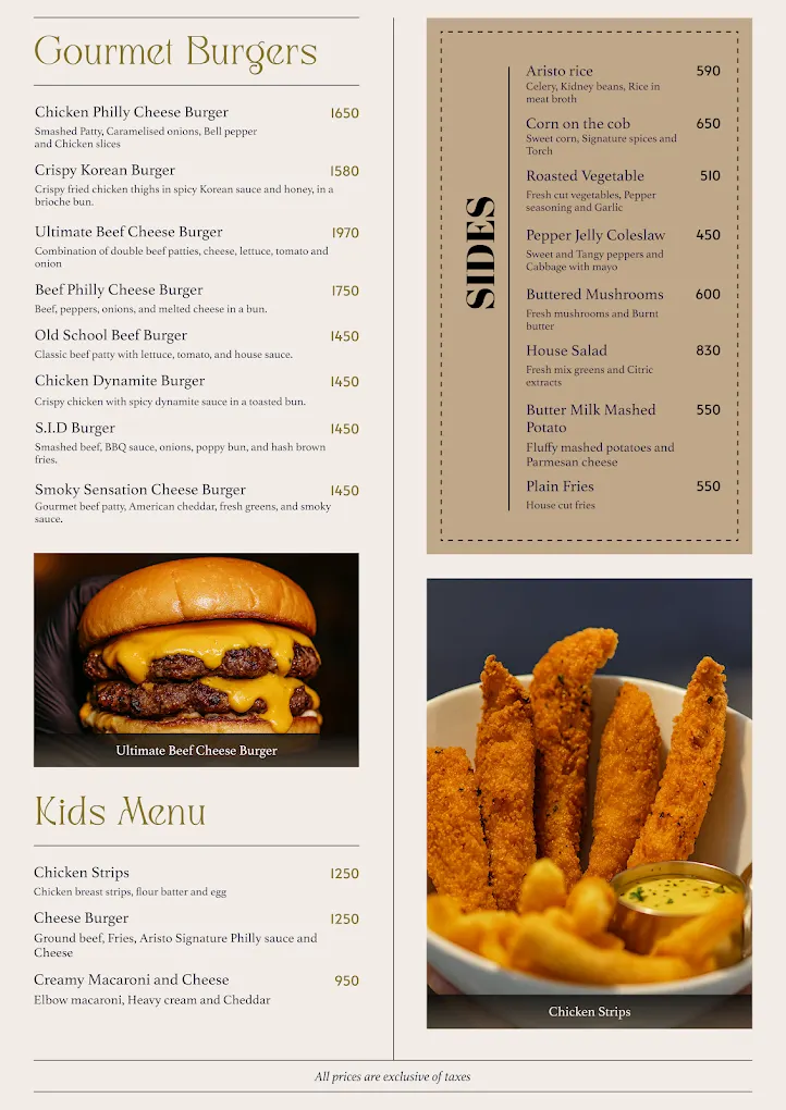 Aristo menu, page 7
