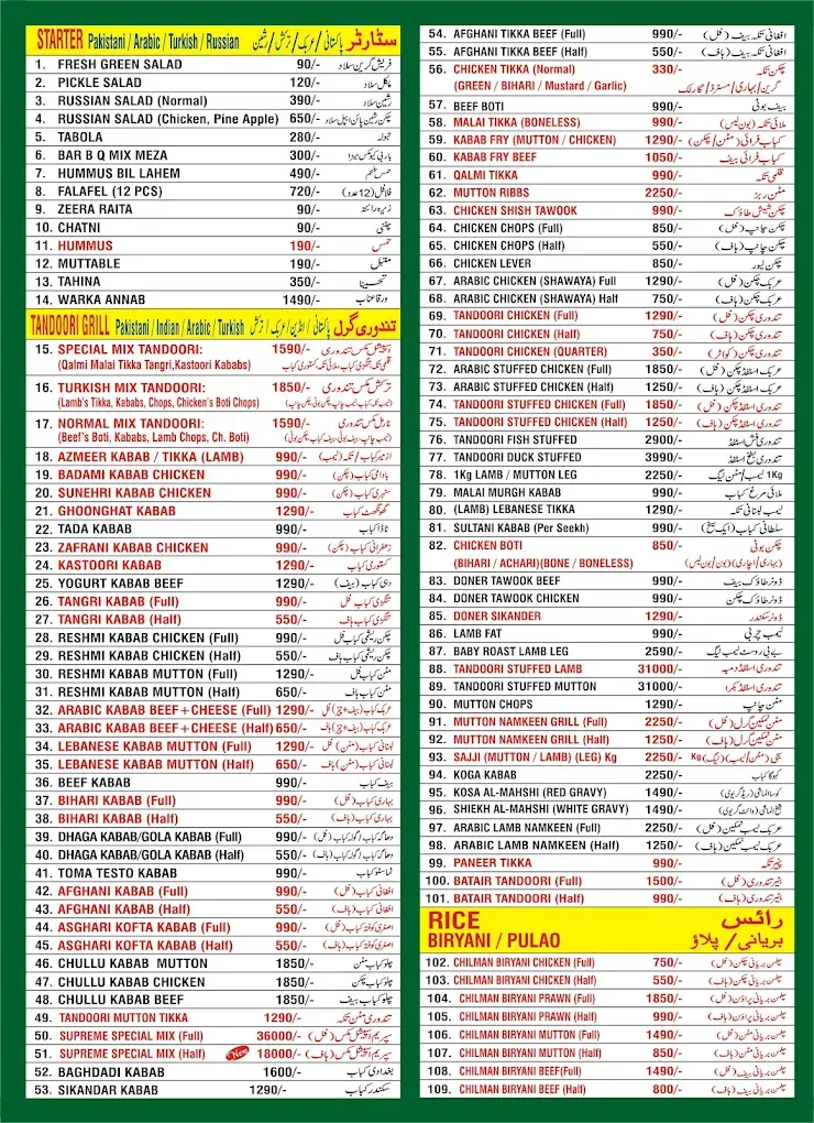 Boat Basin Food Street menu, page 1
